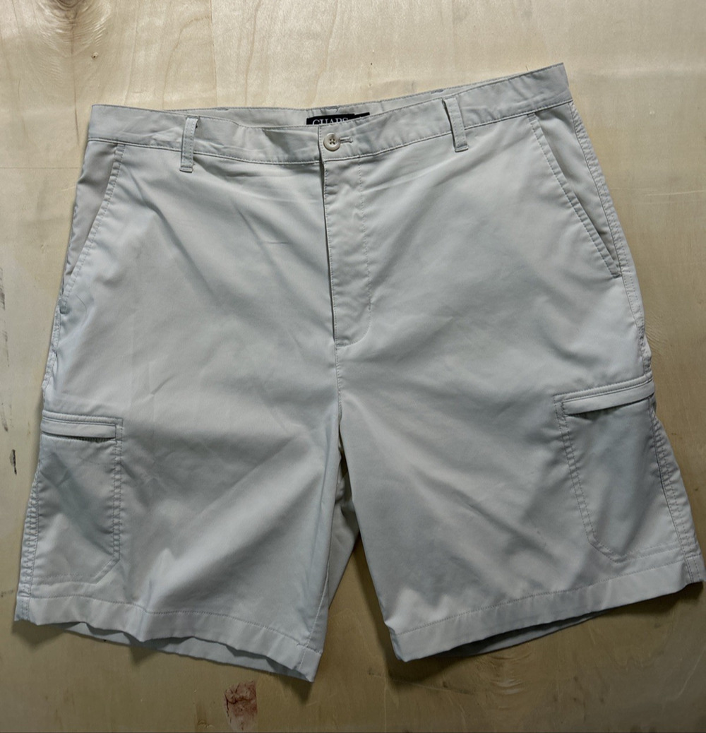 Chaps Golf Cargo Shorts Tech Hiking Utility Pockets Men's sz 38 color: New Stone